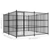 Dog Kennel Black Steel Locks