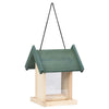 Bird Feeder Green, Natural Wood Firwood, Pvc Medium Portable
