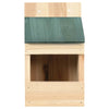 Birdhouse Set Of 4 Natural Wood, Green Firwood Small Sturdy