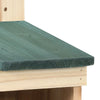 Birdhouse Set Of 4 Natural Wood, Green Firwood Small Sturdy