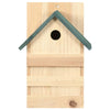 Birdhouse Set Of 4 Natural Wood, Green Firwood Small Ornaments