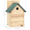 Birdhouse Set Of 4 Natural Wood, Green Firwood Small Ornaments