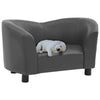 Dog Sofa Grey 100% Polyurethane, Solid Fir Wood