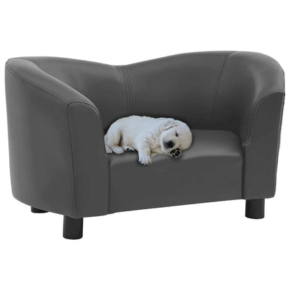 Dog Sofa Grey 100% Polyurethane, Solid Fir Wood
