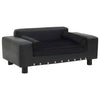 Dog Sofa Black Faux Leather Dog Sofa
