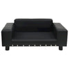Dog Sofa Black Faux Leather Dog Sofa