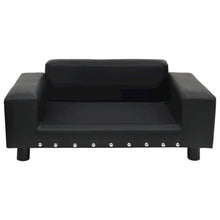 Dog Sofa Black Faux Leather Dog Sofa