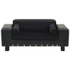 Dog Sofa Black Faux Leather Dog Sofa