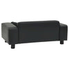 Dog Sofa Black Faux Leather Dog Sofa