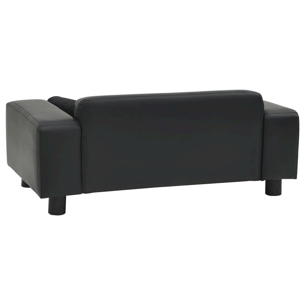 Dog Sofa Black Faux Leather Dog Sofa