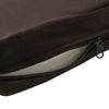 Dog Sofa Brown Faux Leather, Plush, Solid Fir Wood Medium