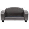 Dog Sofa Grey Faux Leather (100% Polyurethane), Solid Fir Wood, Foam