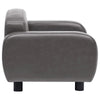 Dog Sofa Grey Faux Leather (100% Polyurethane), Solid Fir Wood, Foam