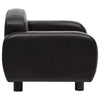 Dog Sofa Black Faux Leather, Solid Fir Wood