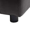 Dog Sofa Black Faux Leather, Solid Fir Wood
