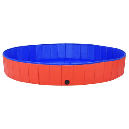 Dog Swimming Pool Red Pvc Extra Large Collapsible Circular
