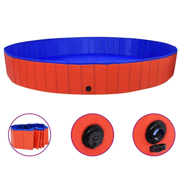 Dog Swimming Pool Red Pvc