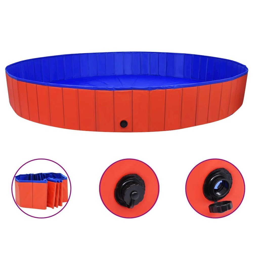 Dog Swimming Pool Red Pvc