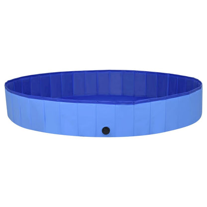 Dog Swimming Pool Blue Pvc Collapsible 78.7W x 78.7D x 11.8H