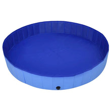 Dog Swimming Pool Blue PVC 78.7 x 11.8 in Collapsible