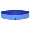 Dog Swimming Pool Blue Pvc Collapsible 118.1W x 118.1D x 15.7H