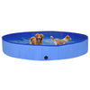 Dog Swimming Pool Blue Pvc Collapsible 118.1W x 118.1D x 15.7H