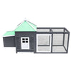 Chicken Coop Grey Solid Firwood, Plywood, Galvanized Steel Large