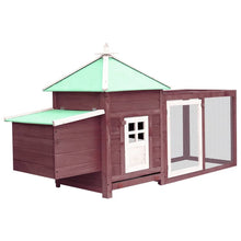 Chicken Coop Mocha Solid Firwood, Plywood, Galvanized Steel Large