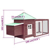 Chicken Coop Mocha Solid Firwood, Plywood, Galvanized Steel Large