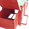 Chicken Coop Red Solid Firwood, Plywood, Galvanized Steel Large
