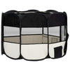 Dog Playpen Black And Cream Polyester And Steel Medium Foldable