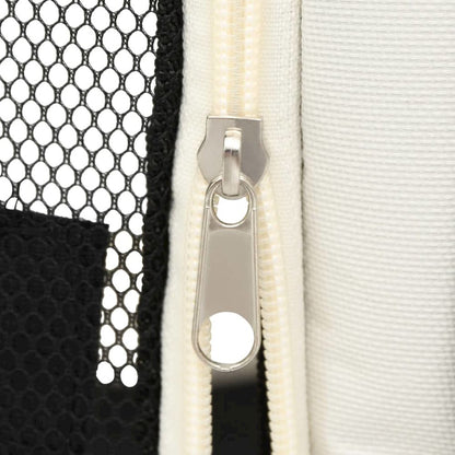 Dog Playpen Black And Cream Polyester And Steel Medium Foldable