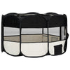 Dog Playpen Black And Cream Polyester Foldable