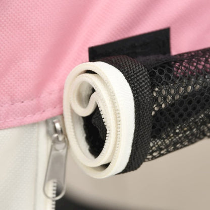 Dog Playpen Pink And Cream Polyester