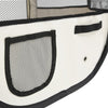 Dog Playpen Blue And Cream Polyester, Steel 35.4W x 35.4D x 22.8H