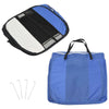 Dog Playpen Blue And Cream Polyester, Steel 35.4W x 35.4D x 22.8H