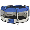 Dog Playpen Blue Polyester Medium Collapsible