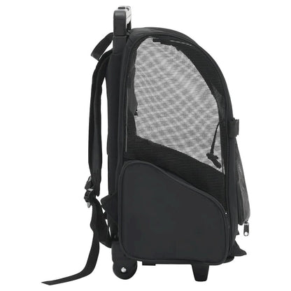 Pet Trolley Black Fabric, Metal Small Foldable