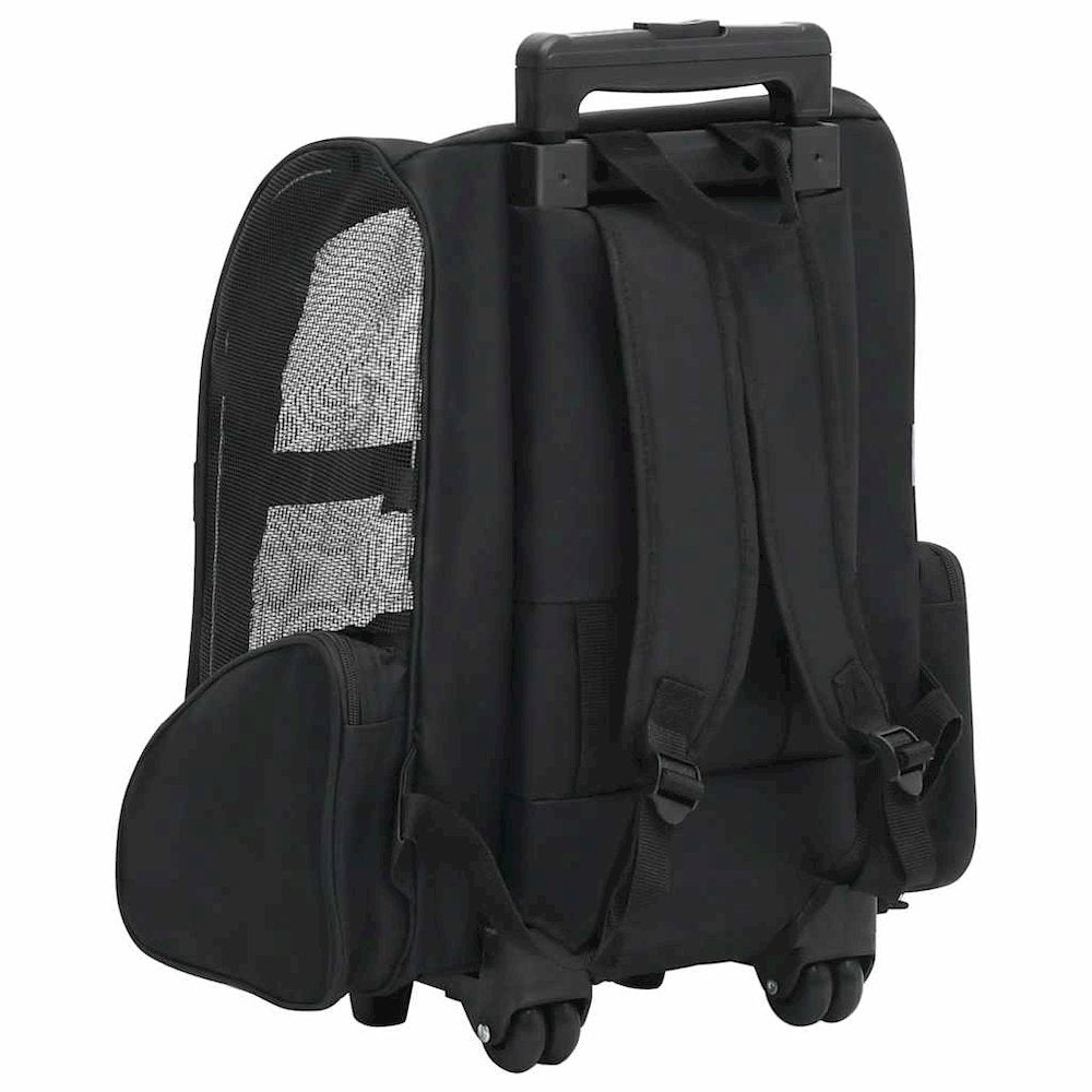 Pet Trolley Black Fabric, Metal Small Foldable