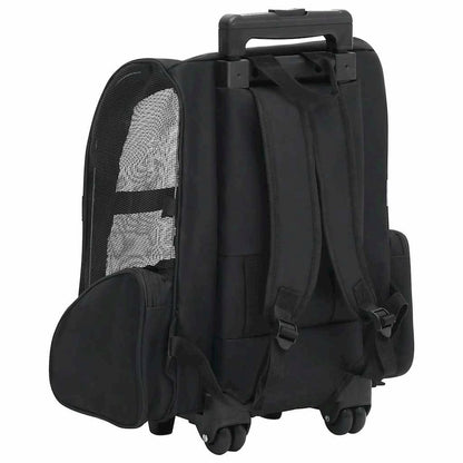 Pet Trolley Black Fabric, Metal Small Foldable