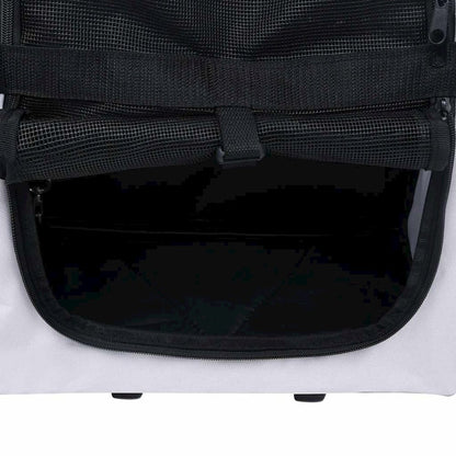 Pet Trolley Grey Fabric Collapsible Pet Trolley Rectangular
