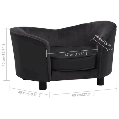 Dog Sofa Black