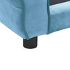 Dog Sofa Turquoise Plush, Foam, Wood Small Removable Covers