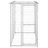 Dog Kennel Silver Galvanized Steel, Pe Large Locks