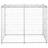 Dog Kennel Silver Galvanized Steel, Pe Large Locks