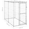 Dog Kennel Silver Galvanized Steel, Pe Large Locks