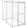 Dog Kennel Silver Galvanized Steel