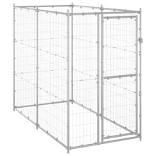 Dog Kennel Silver Galvanized Steel