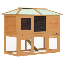 Animal Cage Brown Fir Wood Large Rectangular