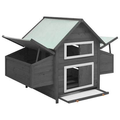 Chicken Coop Grey And White Solid Firwood
